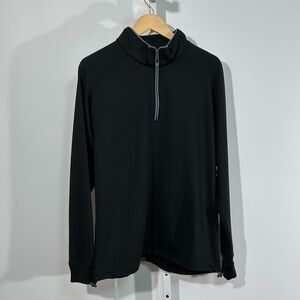 Dunning Golf ¼ Zip Pullover – Men’s L Black Performance Layer Reflective Stripe